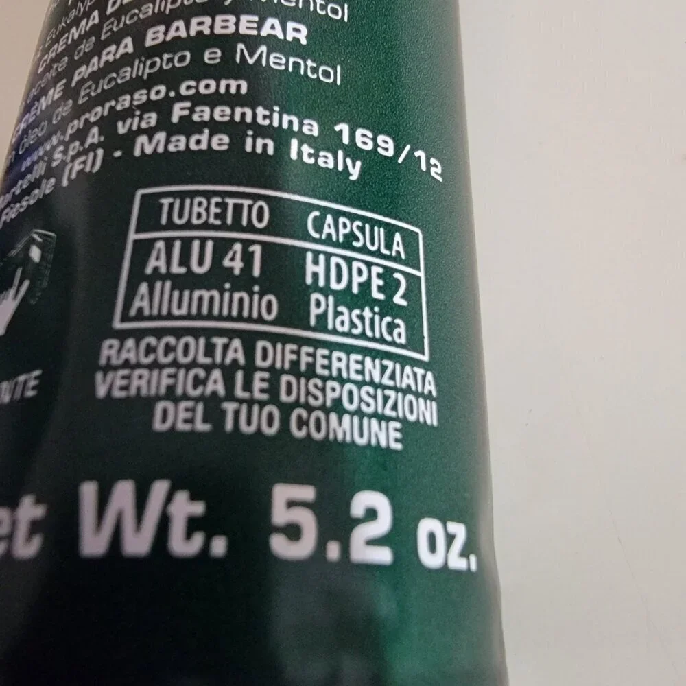 2 TWO Proraso Shaving Cream Italian Luxury Menthol Cooling 2 tubes 5.2 oz ea NEW